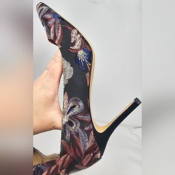 G.I.L.I. Alecia Women's High Heels Size 9.5 Multicolor Embroidered Pointed Toe - Picture 7 of 15